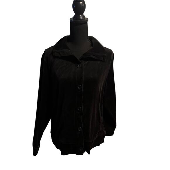 White Stag Black Button Up Sweater - Picture 1 of 5
